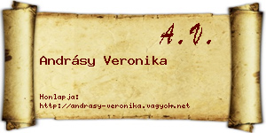 Andrásy Veronika névjegykártya